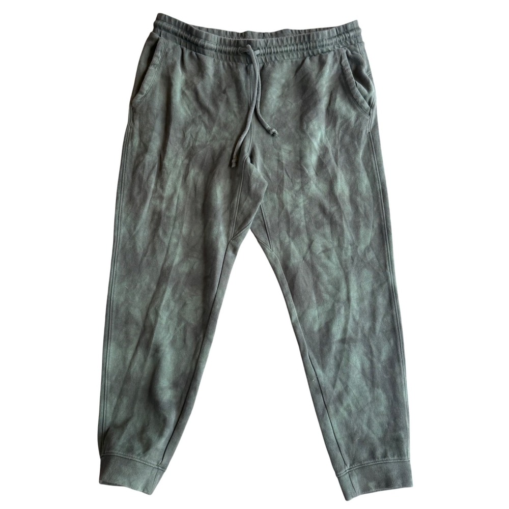 All In Motion Joggers Mens L Green Tie Dye Drawstring Tapered Athletic Pants